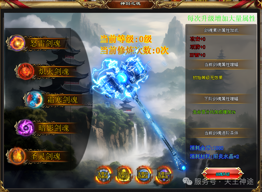 《荒古大陆》包服卡玩法全面更新、每日100元福利、0氪起号无压力、装备全靠打(神剑之魂、忘川神玉等特色玩法邀你来战)〓天王神途